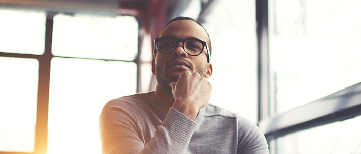 man thinking about the why of wellness