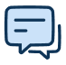 Icon with speech bubbles