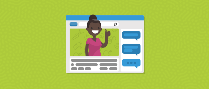 Graphic of woman doing a webinar