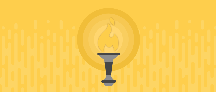 Graphic image of a torch